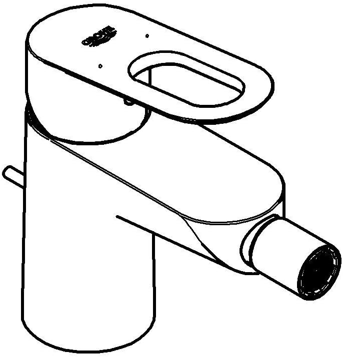 Grohe Start Loop 23352000 Single Lever Bidet Armatur inkl. Pop Up Ablaufgarnitur, Chrom, Bidet