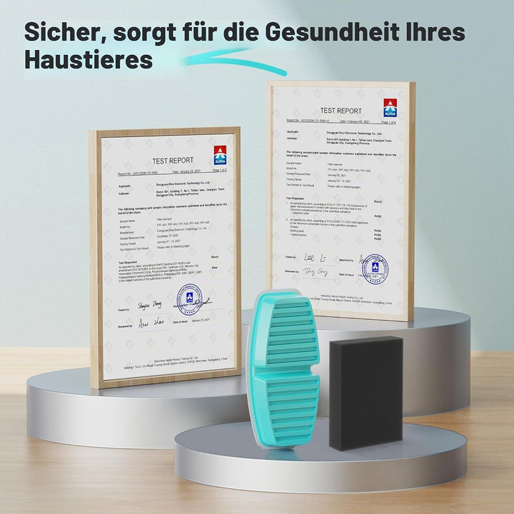 FOFNON 12 Filter für Katzenbrunnen, 6 Stück Filter + 6 Stück Schaumstofffilter für Katzentrinkbrunne
