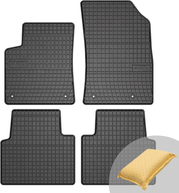 FROGUM EL Toro Gummimatten Ganzjähriges-Set von Autofussmatte Auto Fussmatten für Opel Crossland X a