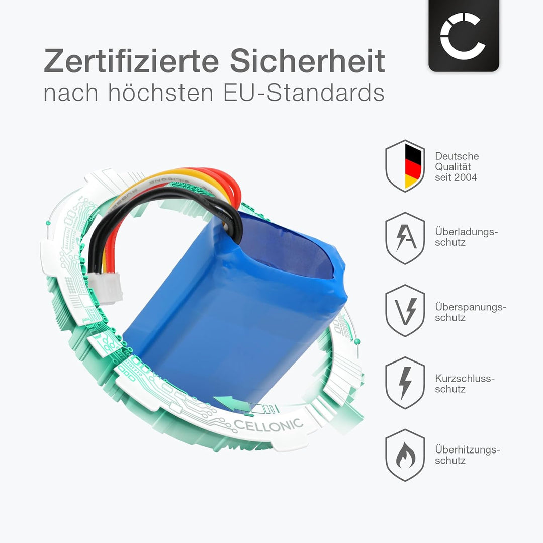 CELLONIC 1x Akku für Lautsprecher Kompatibel mit JBL Link 10, GSP103465 - (3600mAh, 3.7V)