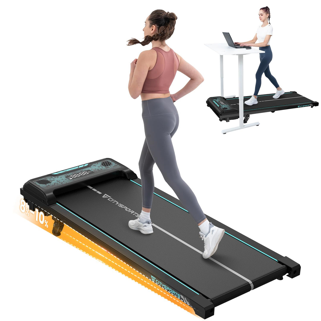 CITYSPORTS Laufband | Elektrisches Walking pad für Zuhause, Mit Bluetooth-Musikwiedergabefunktion, L