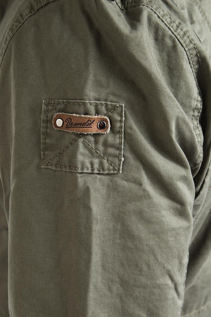 Brandit Winter-Jacket - Stylische Jacke für Herren mit versteckter Kapuze, Stehkragen und Baumwollfu