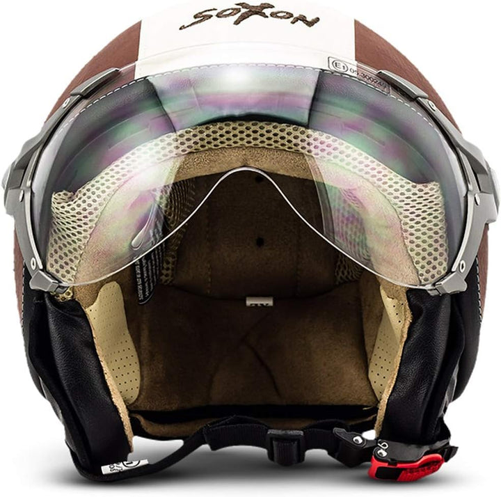 Soxon® SP-325 „Vintage“ · Jet-Helm · Motorrad-Helm Roller-Helm Scooter-Helm Moped Mofa-Helm Chopper