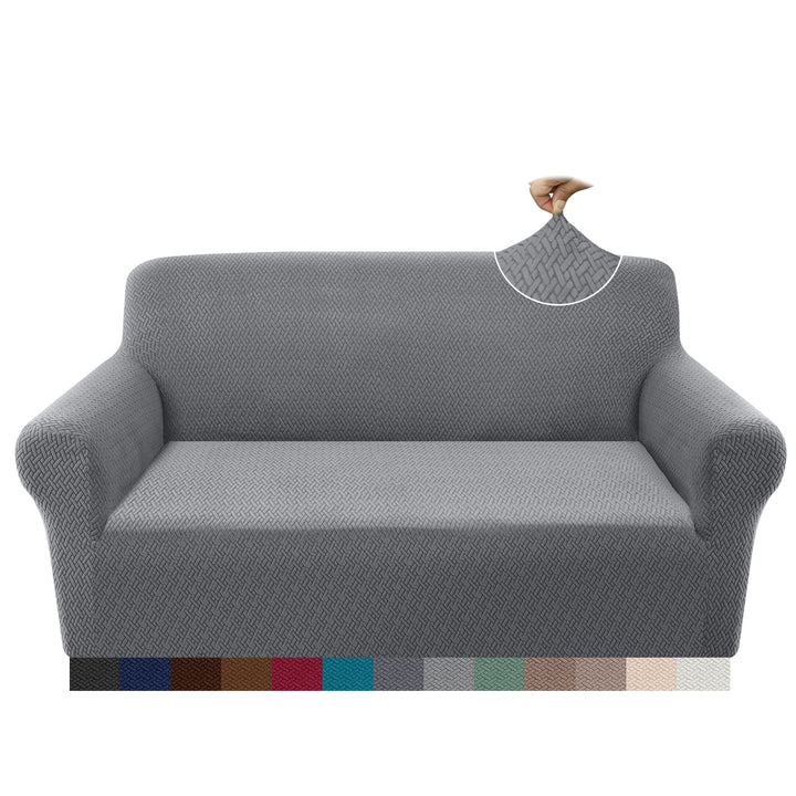 Granbest 2023 Neueste Jacquard Sofabezug 2 Sitzer Superweicher Rutschfester Stretch Couchbezug Vier