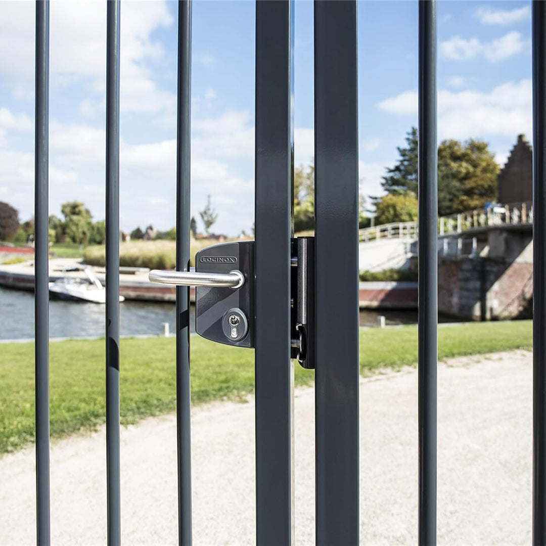 LOCINOX Schloss für Drehtor LAKQ40 U2, RAL 6005 - moosgrün, Industrieschloss, Hoftor, Flügeltor, Flü