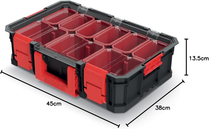 Kistenberg Sortimentskasten Sortimentsbox Werkzeugkiste Kleinteile Organiser (mit 9x Einsatz Boxen,