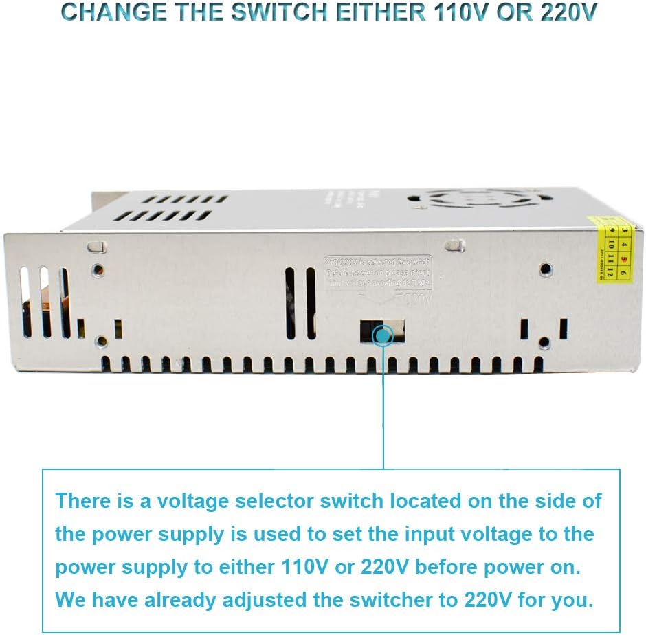 Baiyouli Netzteil 36V 10A 360W Schaltnetzteil Adapter Transformator AC 110V / 220V to DC Schaltwandl
