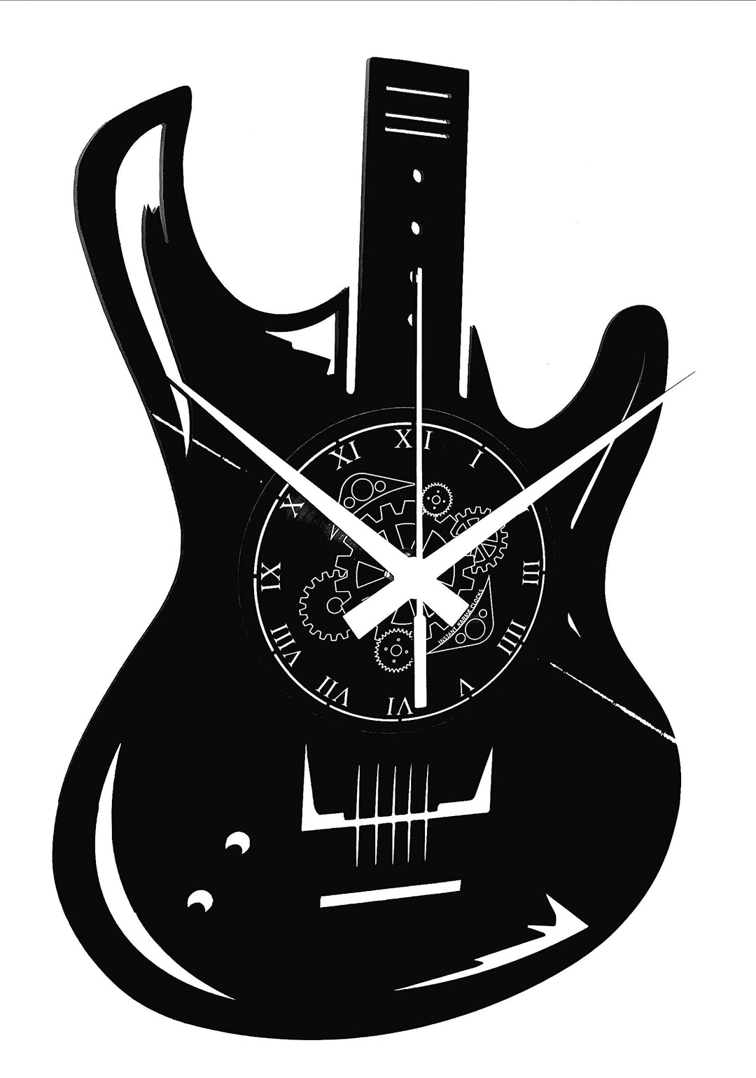 Vinyl Wanduhr Vintage Handgemache Schallplatten-Design Dekor Gitarren Bass Rock Metal Punk Musik