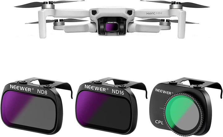 NEEWER 3er Pack ND Filterset Mehrfachvergütetes optisches HD Glas ND8+ND16+CPL Filter Kompatibel mit