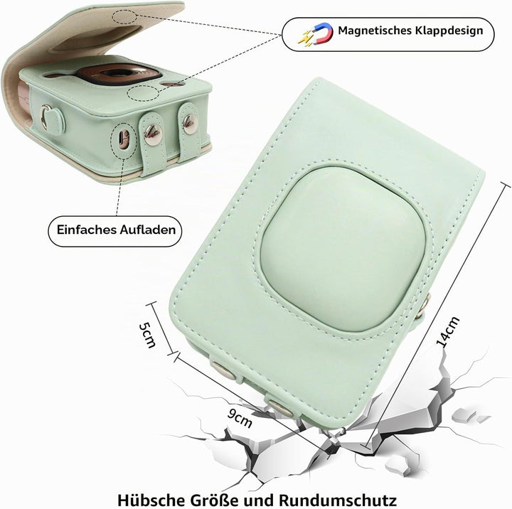 HIYQIN Mini LiPlay Tasche und Magnetische Bilderrahmen, Schutzhülle Kompatibel mit Fujifilm Instax L