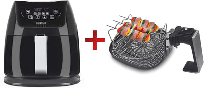 CASO | AF 255 Heissluftfritteuse 3 L, inkl. Grill-Rost | 1 kg, 60-200°C, Leistungsstark 1400 W, ohne