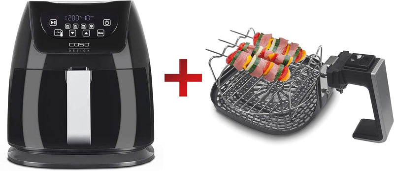 CASO | AF 255 Heissluftfritteuse 3 L, inkl. Grill-Rost | 1 kg, 60-200°C, Leistungsstark 1400 W, ohne