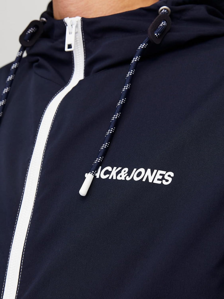 JACK & JONES Herren Jjerush Hood Bomber Noos Softshell-Jacke, Blau