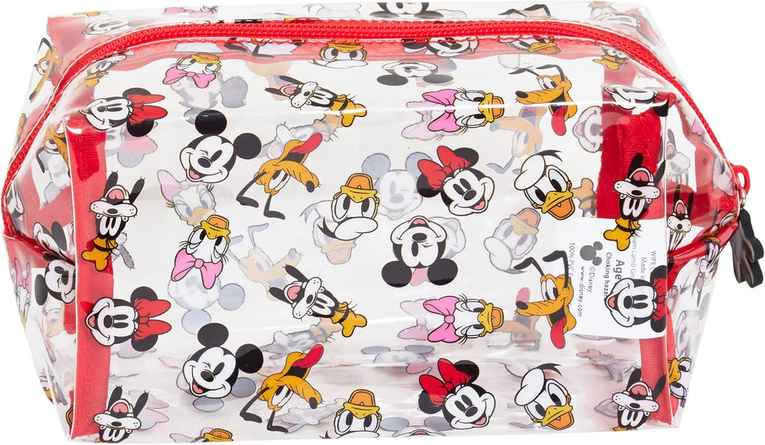 Mickey Mouse Minnie Mouse and Friends transparente Kosmetiktasche für Mädchen und Damen, transparent
