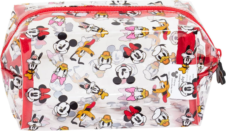 Mickey Mouse Minnie Mouse and Friends transparente Kosmetiktasche für Mädchen und Damen, transparent