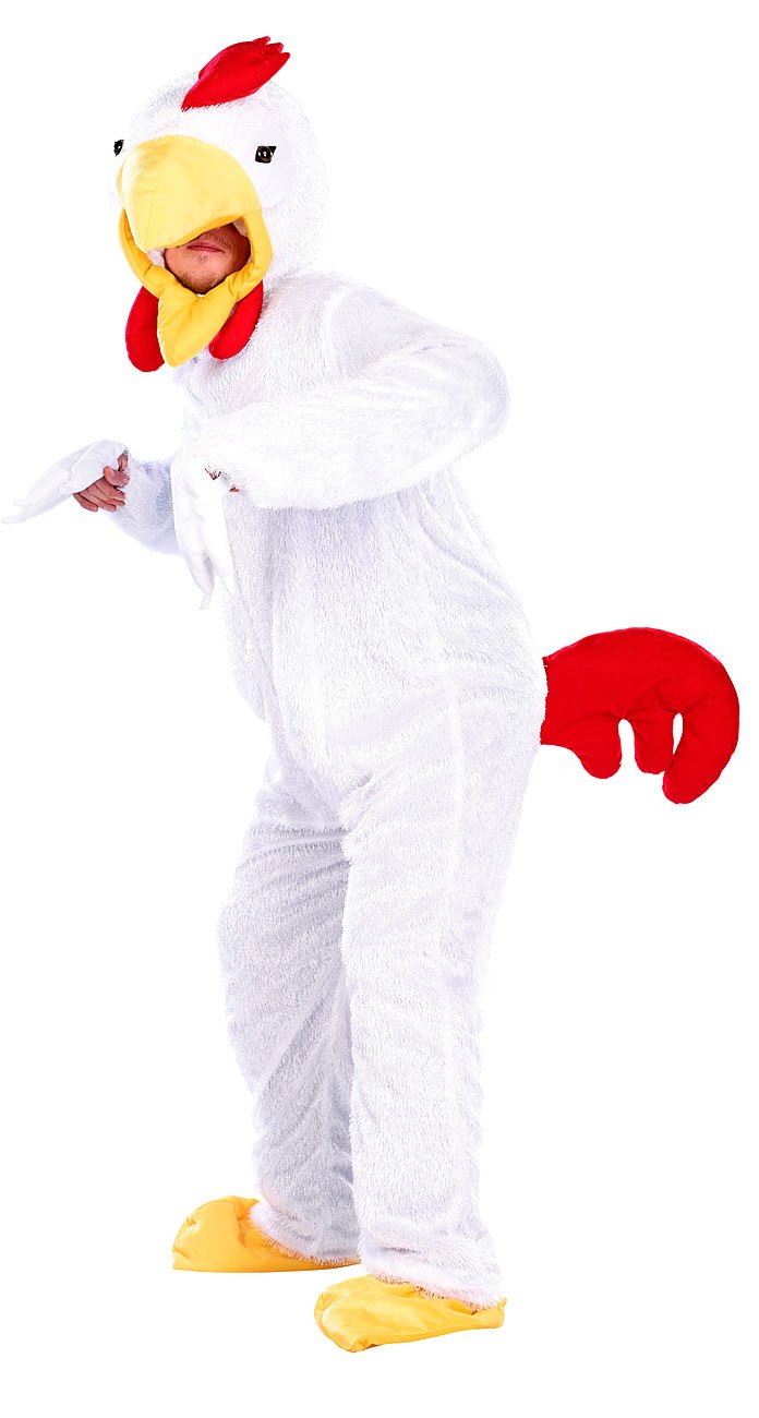 infactory Ganzkörperkostüm Tier: Halloween- & Faschings-Kostüm Verrücktes Hühnchen (Ganzkörper Kostü
