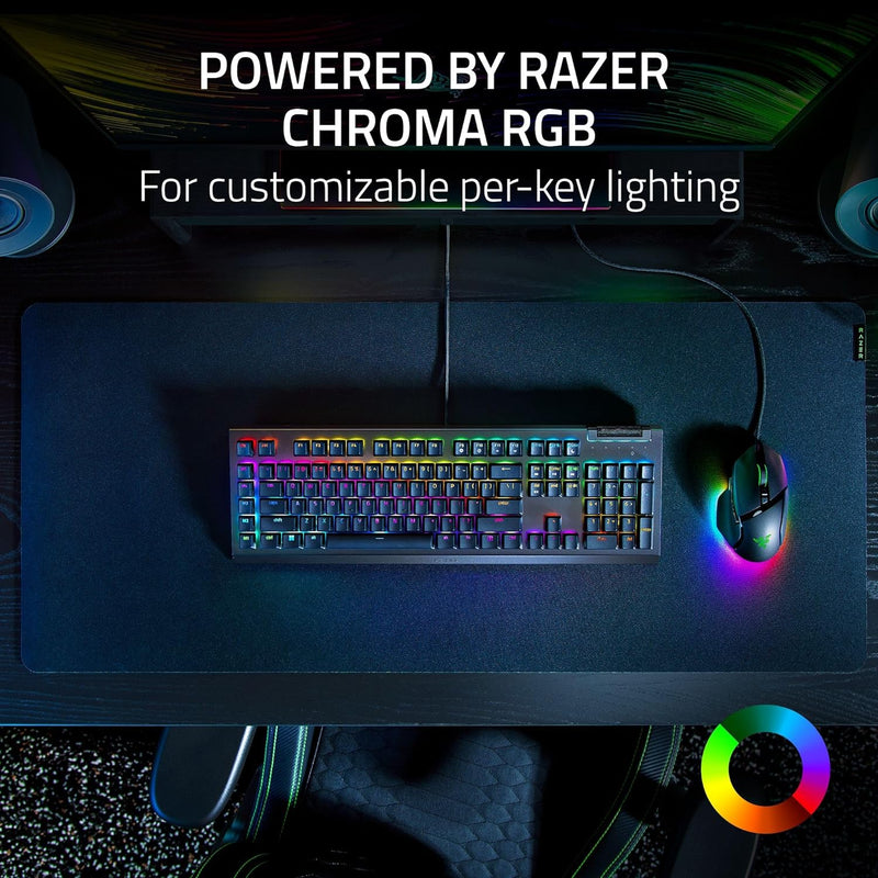 Razer BlackWidow V4 X (Green Switch) - Mechanische Gaming-Tastatur mit Razer Chroma RGB (Mechanische