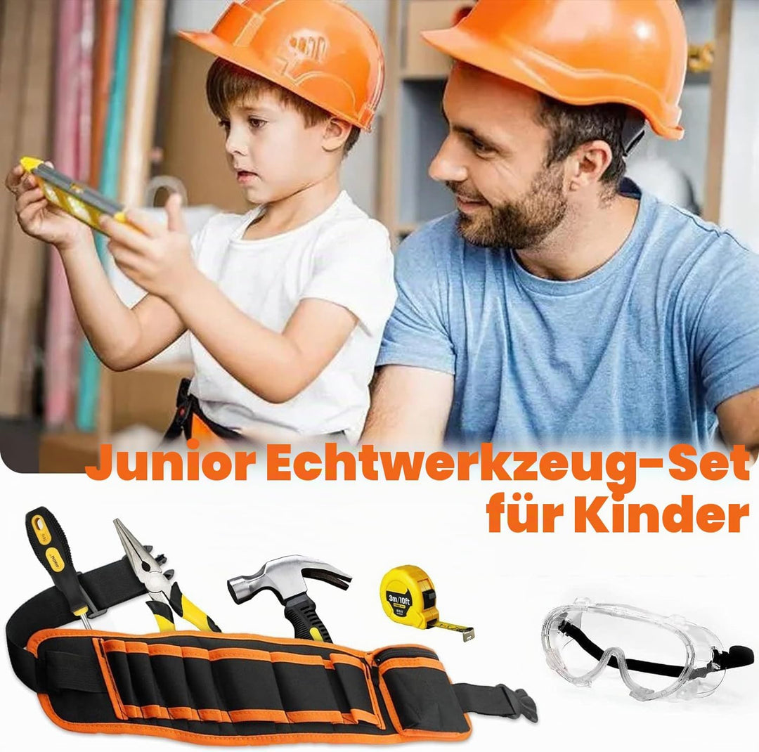 Werkzeugkoffer Kinder Kinder-Starter-Kit, einschliesslich Werkzeugtasche, Hammer, Kindersicherung, Z