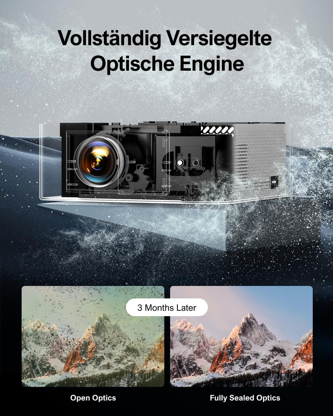 ULTIMEA Beamer WiFi Bluetooth Auto Fokus/Keystone, 700ANSI 21000 Lux, Overheadprojektor 4K, unterstü
