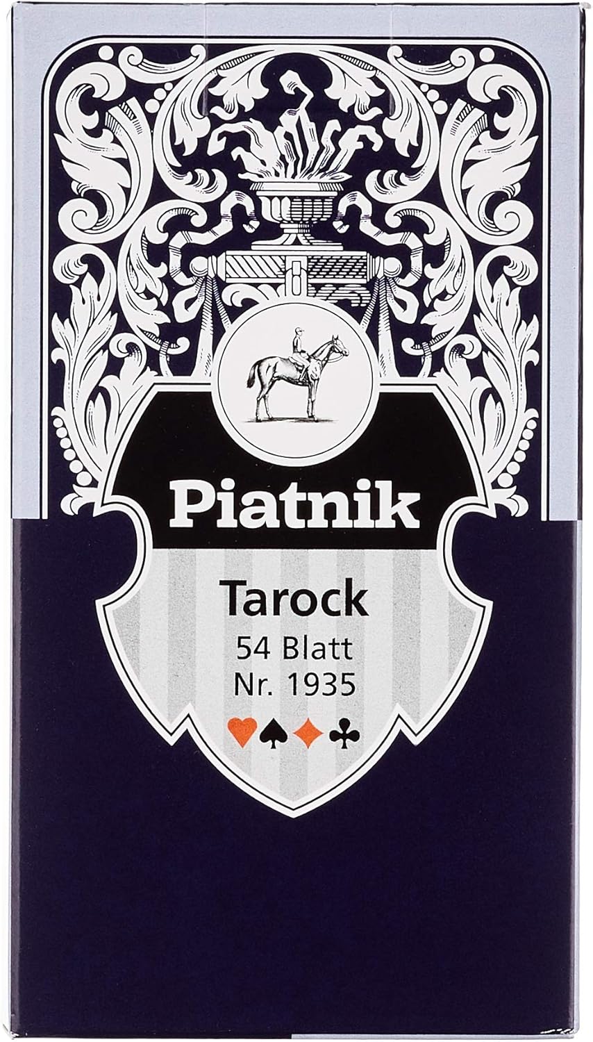 Piatnik - 1935 Tarock Ornament 54 Blatt, Rot/Ausflug, Einfarbig (Getaway Solids) (Packung mit 2) Rot