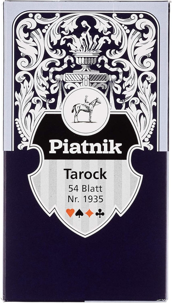 Piatnik - 1935 Tarock Ornament 54 Blatt, Rot/Ausflug, Einfarbig (Getaway Solids) (Packung mit 2) Rot