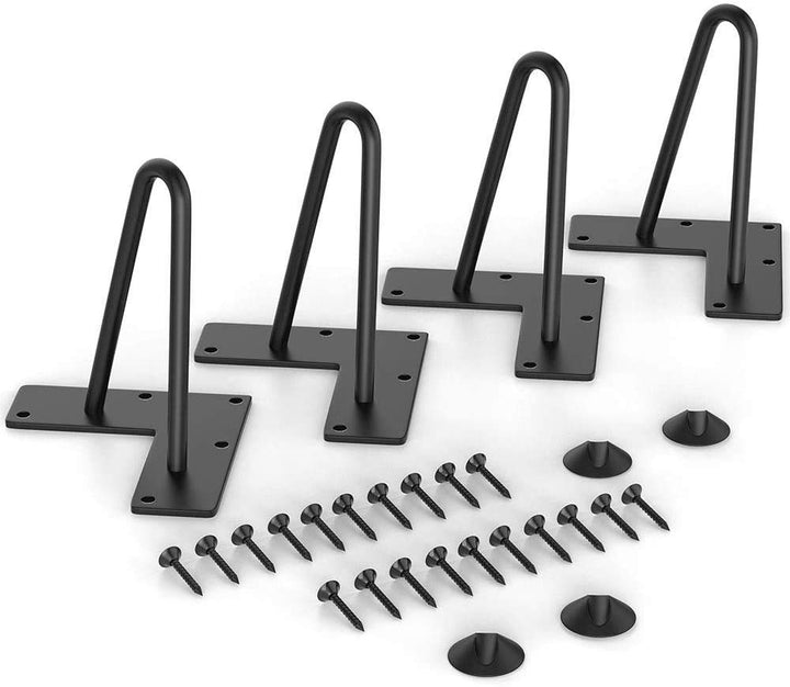 WINSOON 4er Set Haarnadel Tischbeine 10cm Metall Hairpin Legs DIY Tischbeine Möbelfüsse Tischkufen a
