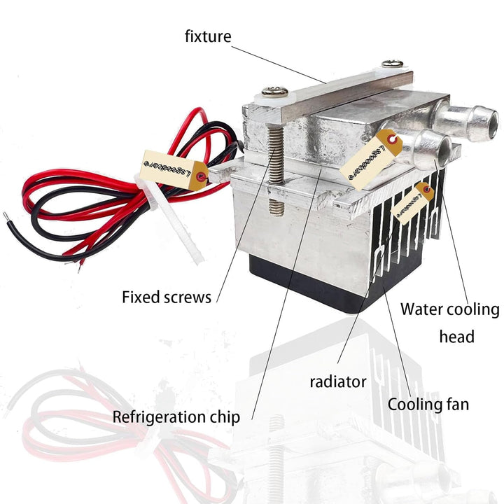 Lsgoodcare 12V Thermoelektrisches Peltier Kühlsystem, Halbleiterkühlung Kühler DIY Kit Mini Air Cond
