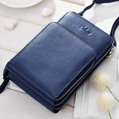 CLUCI Handy Umhängetasche Damen Klein Crossbody Clutch Leder Handytasche mit Geldbörse Damen Schulte