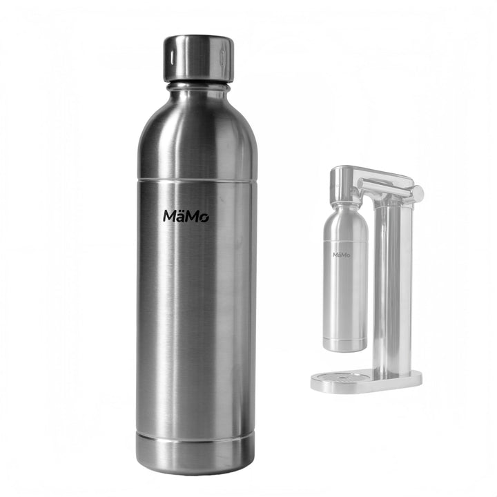 Ersatzflasche, Nur Edelstahl Sprudler: (Silber) | Leicht, robust &amp; ideal für unterwegs. Wiederverwen
