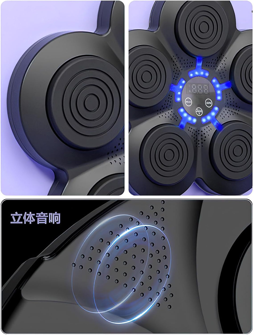 Smart Music Electronic Boxing Machine mit Lichtern und Bluetooth-Sensor - Musik-Boxmaschine für Erwa