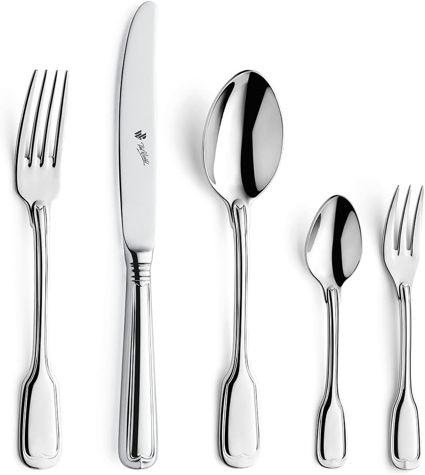 Paul Wirths AUGSBURGER FADEN 9800 Besteck Set 12 Personen, Edelstahl rostfrei, poliert & spülmaschin