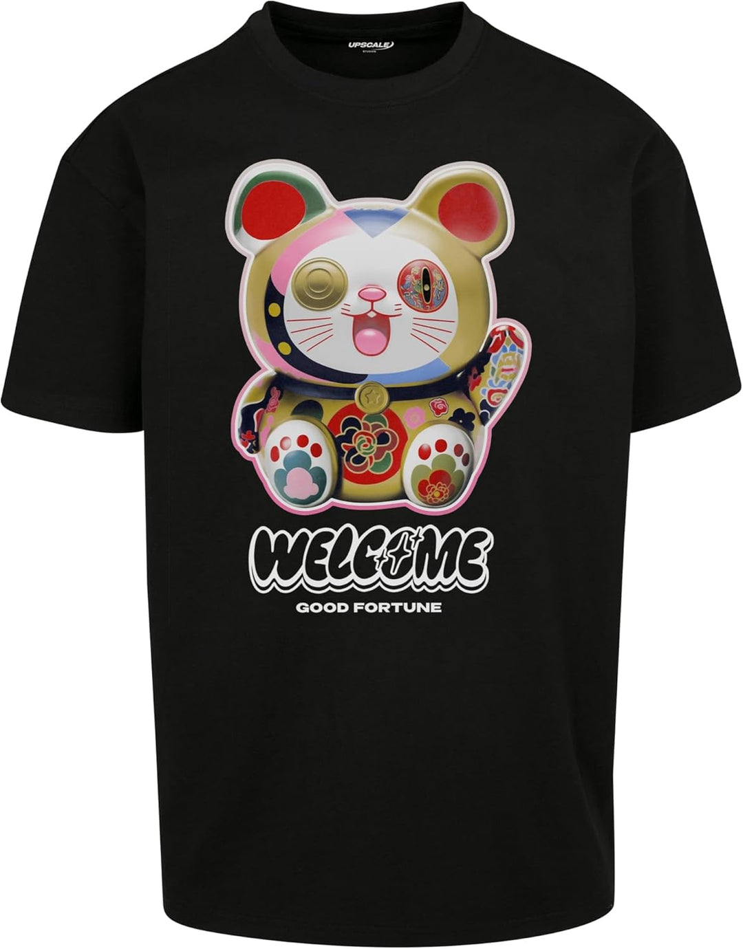 Mister Tee Herren Welcome Cat Heavy Oversize Tee XS Schwarz, XS Schwarz