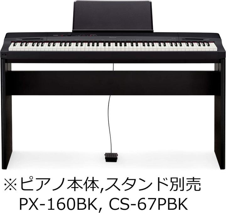 Casio CT-S1RD CASIOTONE Piano-Keyboard mit 61 anschlagdynamischen Tasten, rot & SP-3 Sustain Pedal r