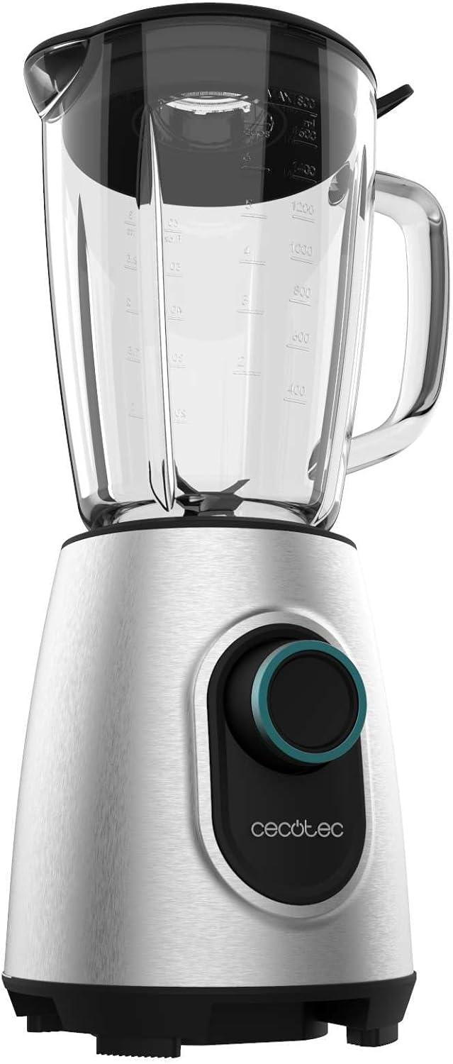 Cecotec Elektrischer Mixer Power Black Titanium 2300MAX aus Edelstahl. 1800W, 27800 U/min, Klingen a