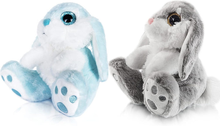 My OLi Osterhase Kuscheltiere 2 Stück Plüsch Hasen 18cm Floppy Ohren Sitzen Stofftier Hase für Kinde