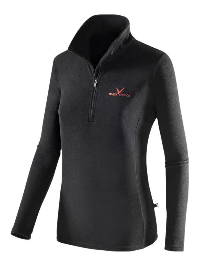 Black Crevice Damen Fleece-Skirolli I Ski-Pullover für Damen Grössen I Damen-Funktionsshirt I Damen