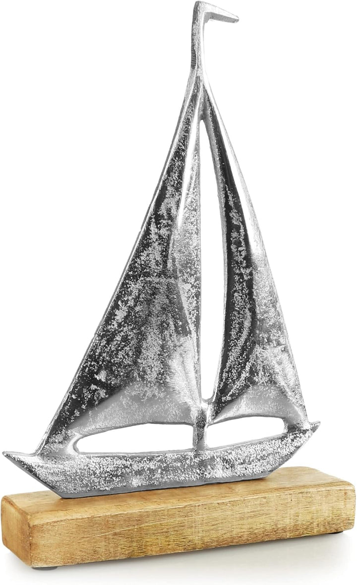 com-four® Segelschiff, Segelboot - Maritimer Aufsteller - Metall-Schiff - Deko-Schiff aus Metall und