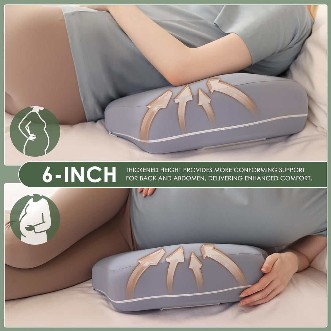 Chilling Home Schwangerschaftskissen zum Schlafen, Memory Foam Schwangerschaftskissen für Bauch, Rüc