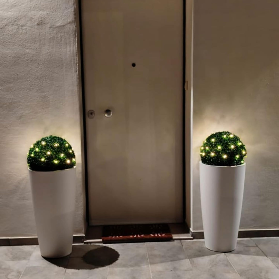 Nicoli vase Hoher Blumentopf im Stil 38 x 85 cm, innen aussen, herausnehmbarer Untersetzer (38 x 85