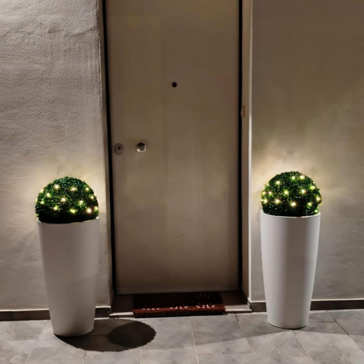 Nicoli vase Hoher Blumentopf im Stil 38 x 85 cm, innen aussen, herausnehmbarer Untersetzer (38 x 85