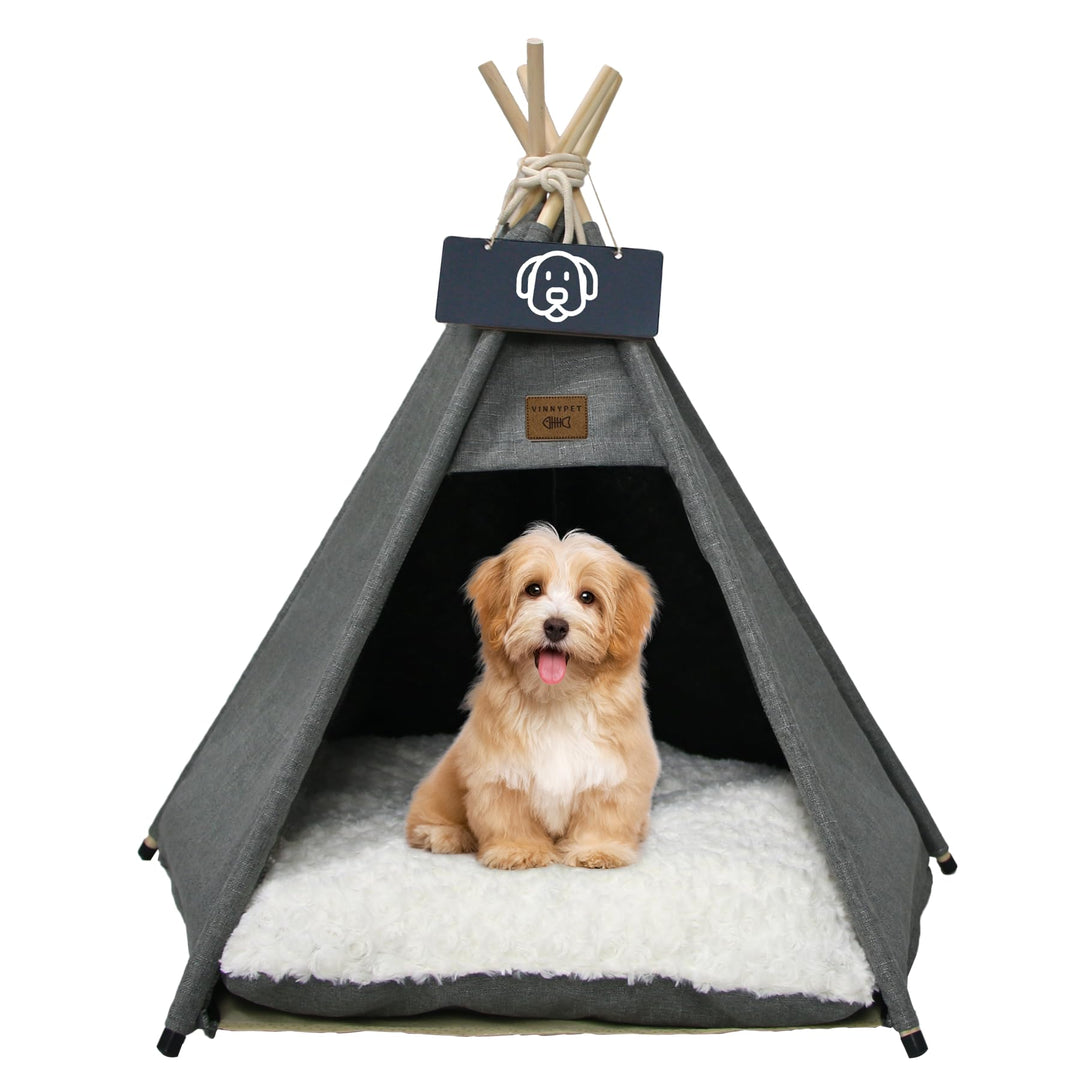 Tipi Zelt fur Katzen und Hunde Haustierzelte Häuser mit Plüschkissen Luxery Hundezelt Katzenzelt Abn