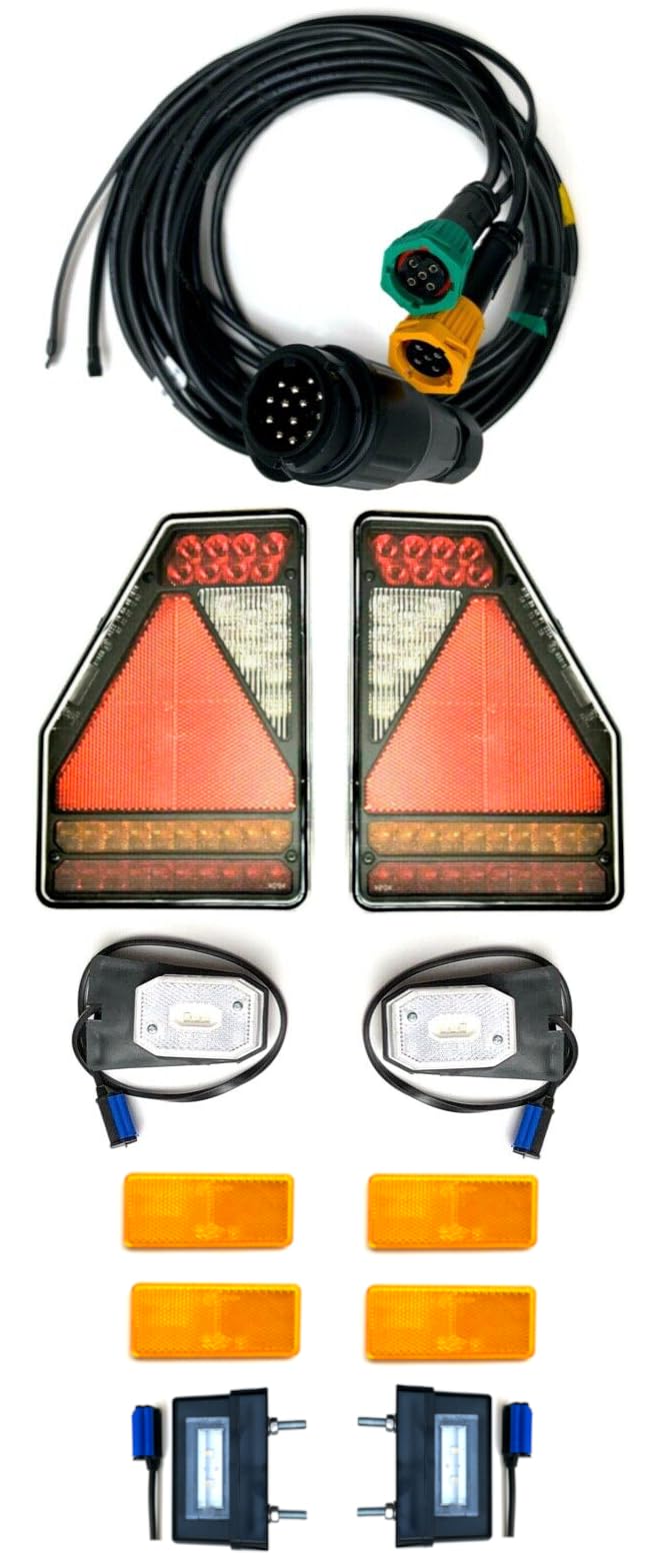 Anhängerbeleuchtung LED Rückleuchte SET Kabel 7 m Kennzeichenbeleuchtung 12V Control Box