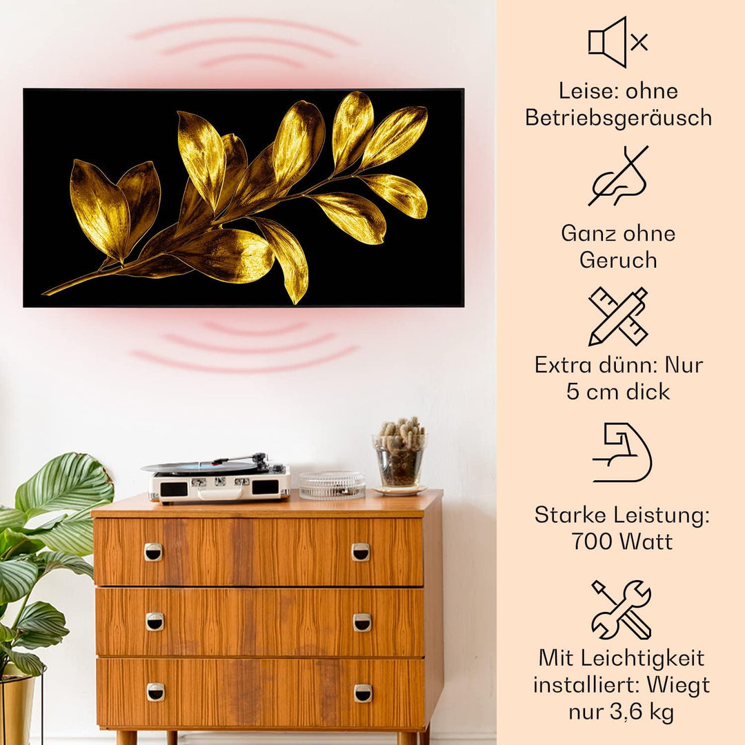 Klarstein Air Art Smart Infrarotheizung, Infrarot Heizung mit IoT/WiFi App-Steuerung, Erkennung Offe