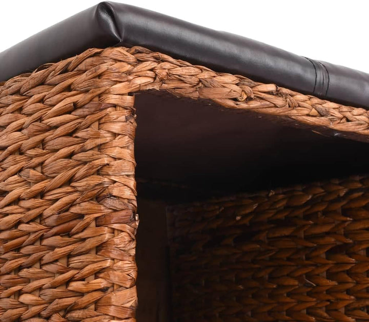 homiuse Sitzbank 71x40x42 cm mit 2 Körben und Gepolsterter Sitz Sitzhocker Hocker Bank Aufbewahrungs
