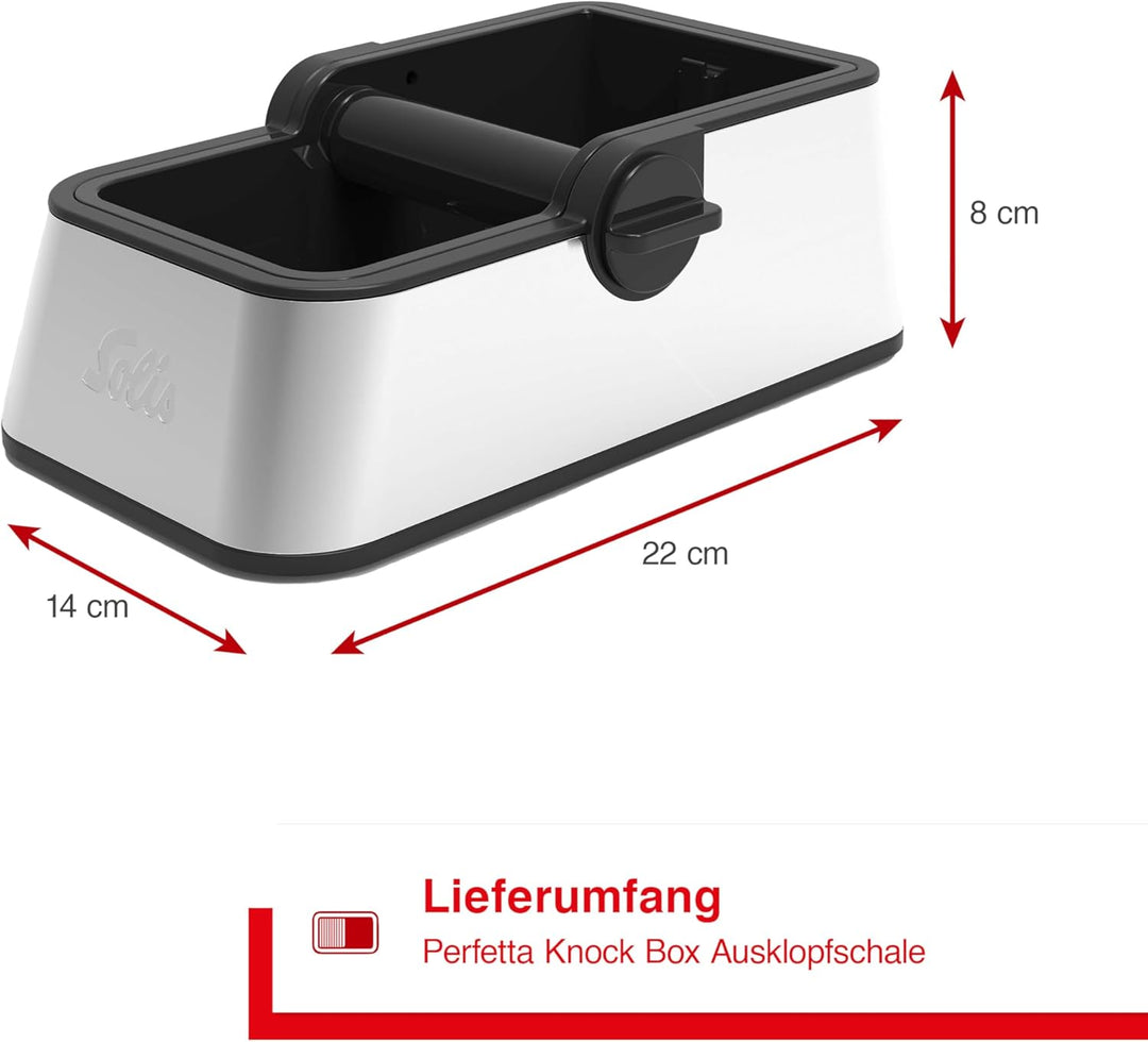Solis Perfetta Coffee Knock-Box - Abklopfbehälter für Siebträger - Knock Box - Kaffeesatz Abschlagbe
