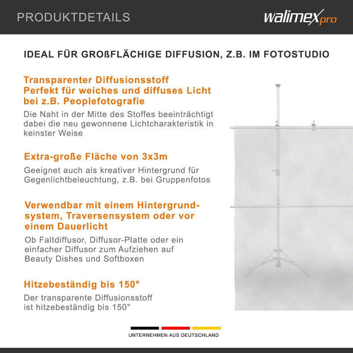 Walimex Diffusorstoff (300x300 cm) weiss