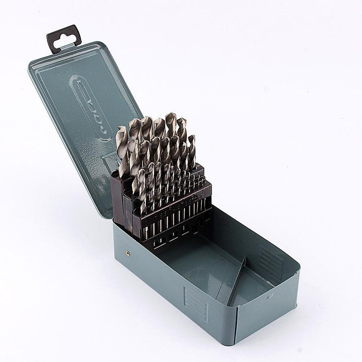 HSS Spiralbohrer Set,Hohe Qualität HSS Metall Bohrer Set Bohrer Werkzeug mit Box,1-13mm,25 Stücke