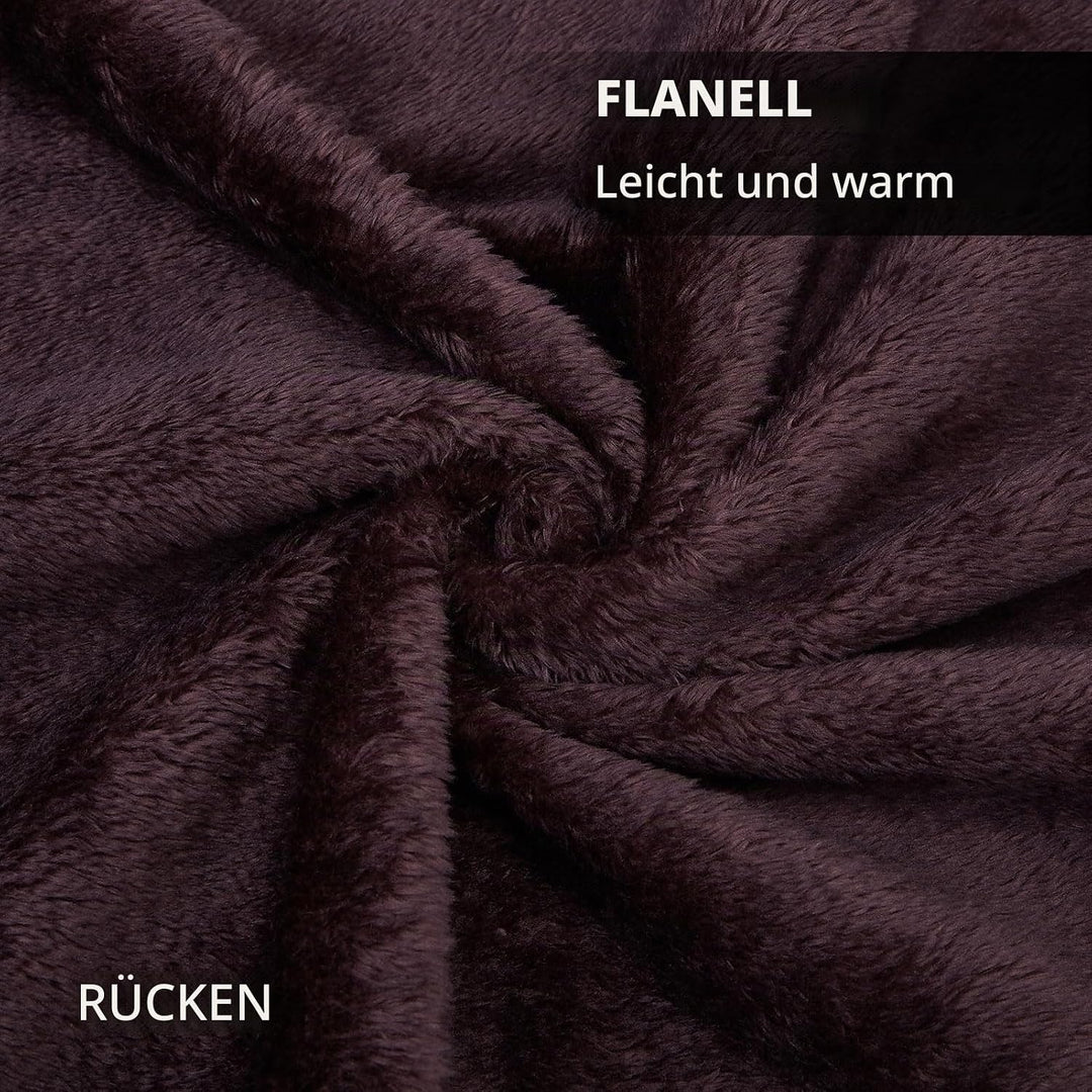 Damen Poncho Fleece Tragbare Decke, Karierte Schossdecke Bequemer Poncho Plüschdecken Überwurf Schal