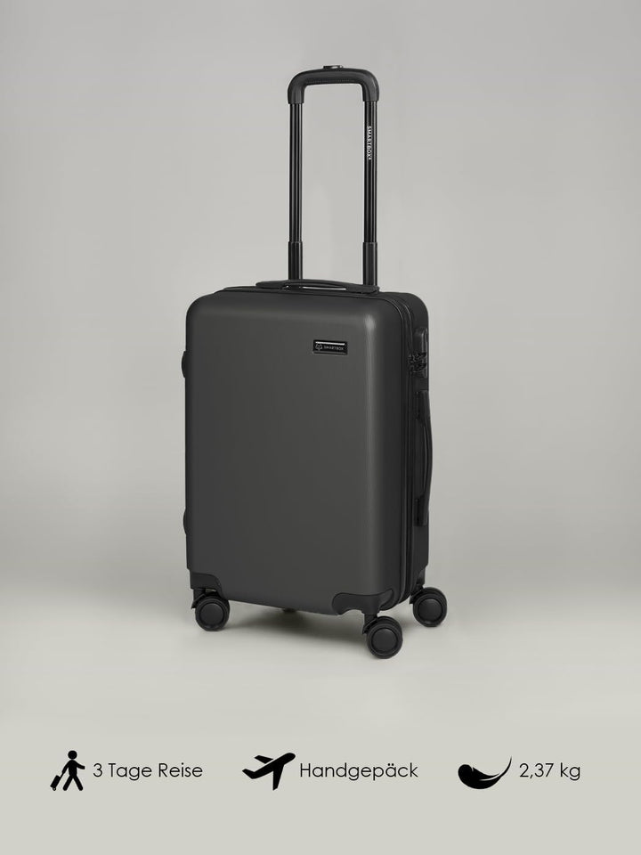 Smartbox Hartschalen Kabinen-Koffer für Damen &amp; Herren | Kleiner Trolley 40 x 23 x 55 cm aus hochwer