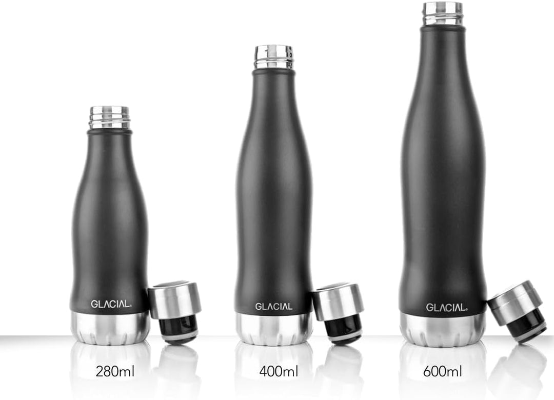GLACIAL GL1818500011 Thermosflaschen, Edelstahl, Rosa Rosa 400 ml, Rosa 400 ml
